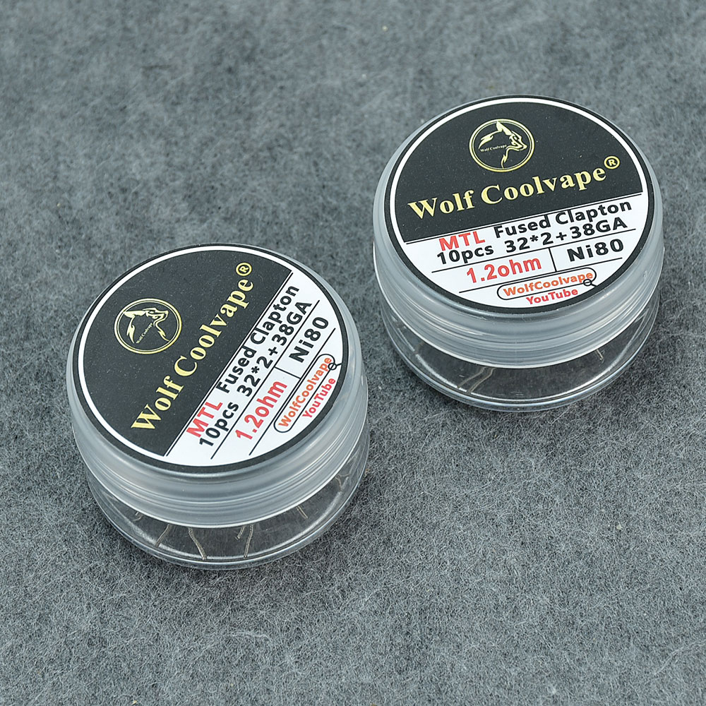 Clapton Wire Pre Built - Wolfcoolvape-fio de aquecimento pré-construído, bobina vape,