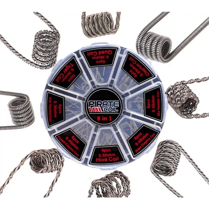 Clapton Wire Pre Built - 48 Peças/Conjunto 8 em 1 Bobina