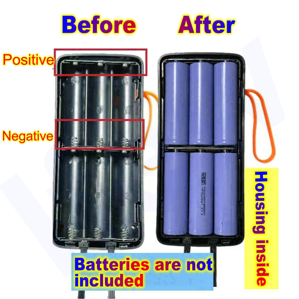 21700 bateria power bank habit - Battery Case Storage avaliação e preço