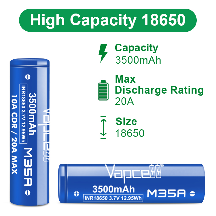 Vapcell original m35a 18650 m3 - Vape Battery 18650 avaliação e preço